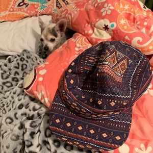 Patterned Flat Bill Hat 🧢 ♥️